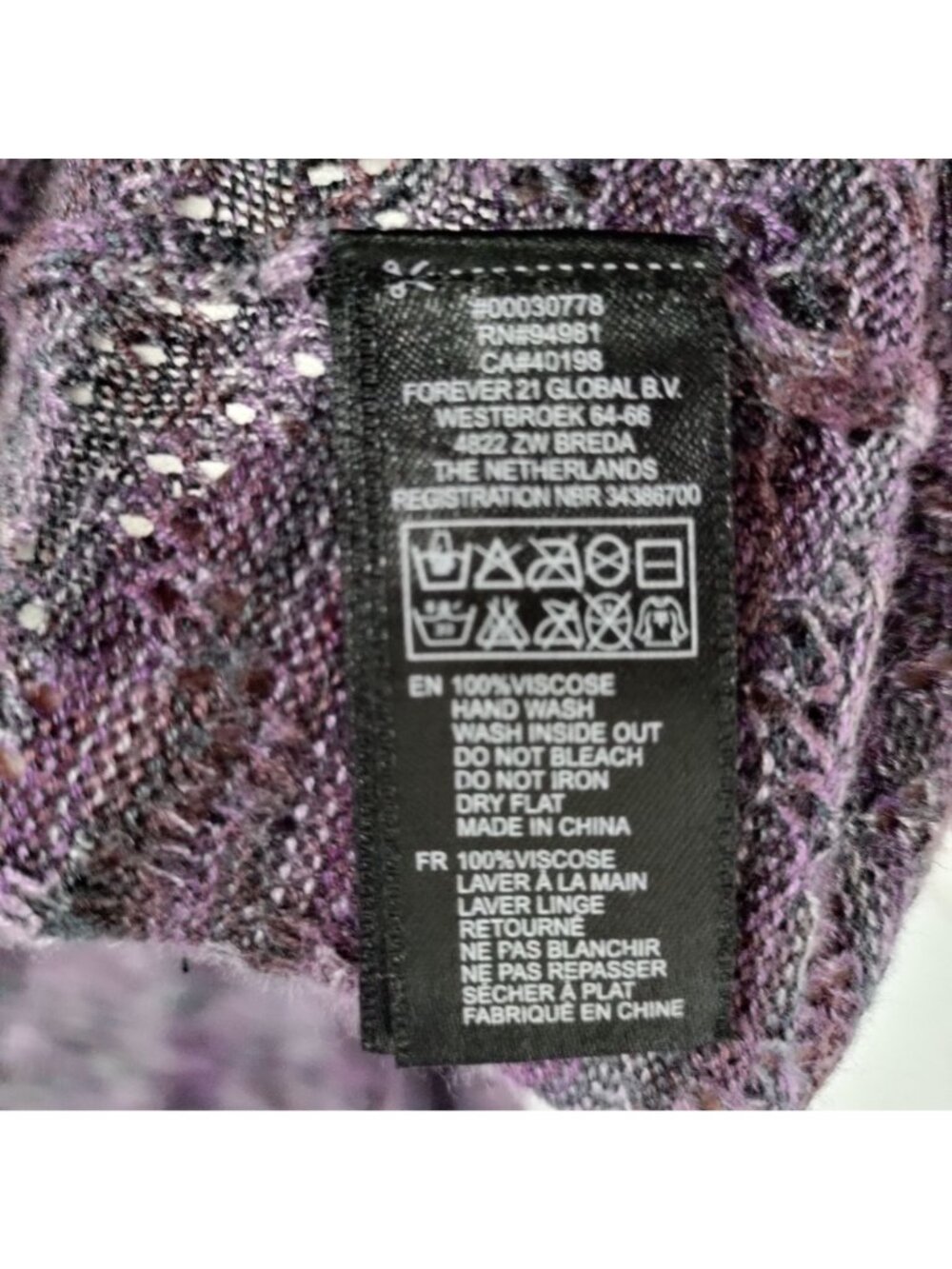 Boutique Forever 21 Stretch Long Purple Cardigan S - Picture 8 of 11